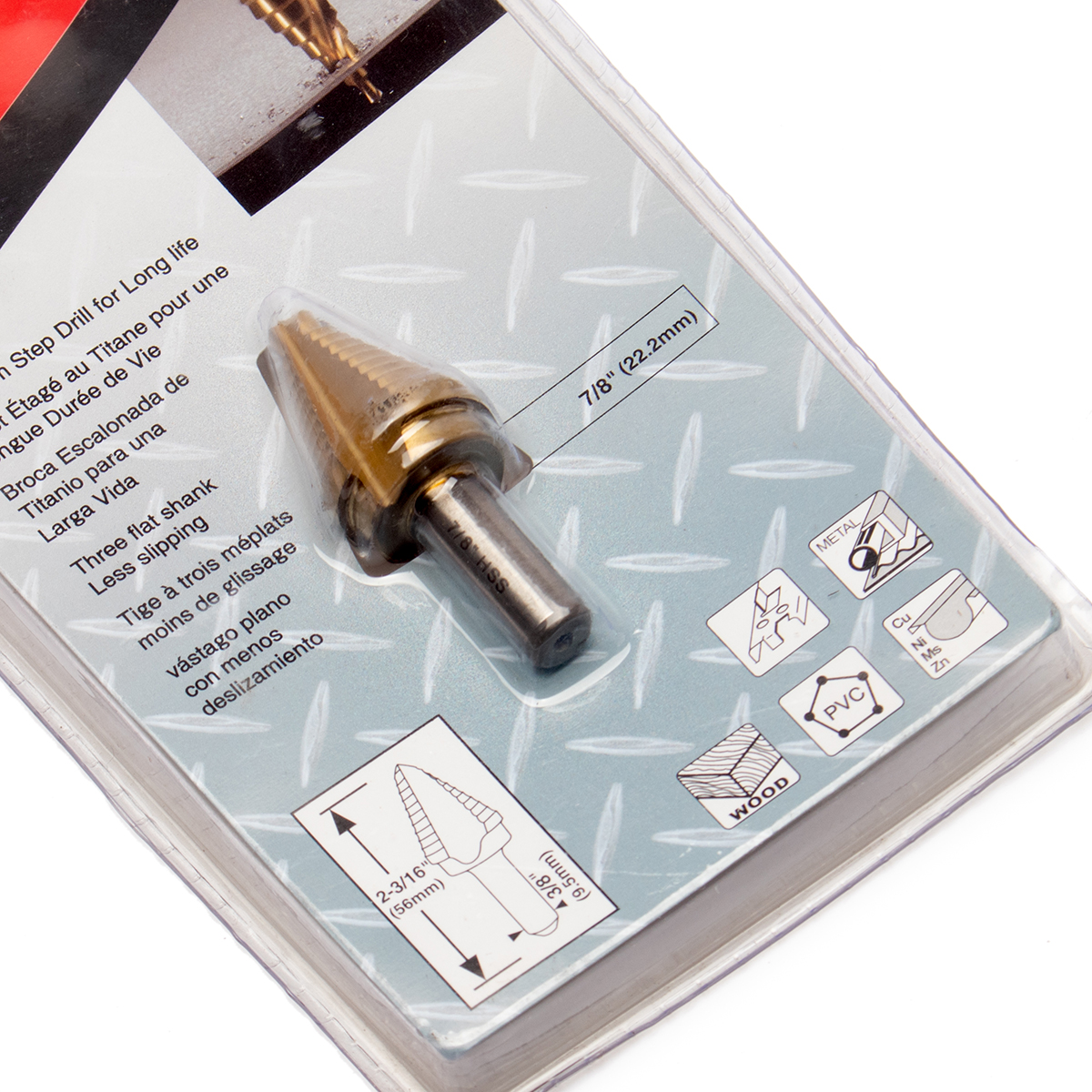 ดอก STEP DRILL 7/8" ร่องตรง TI-N MAKITA รุ่น B-31083 รูปที่ 3