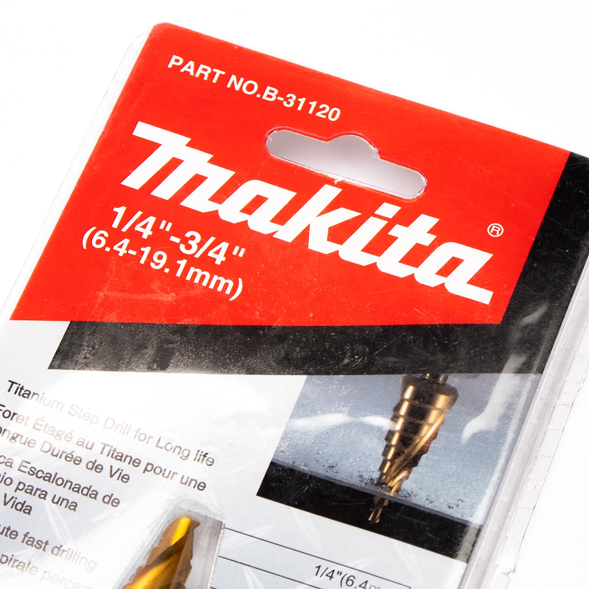 ดอก STEP DRILL 1/4"-3/4" ร่องเกลียว TI-N MAKITA รุ่น B-31120 รูปที่ 2