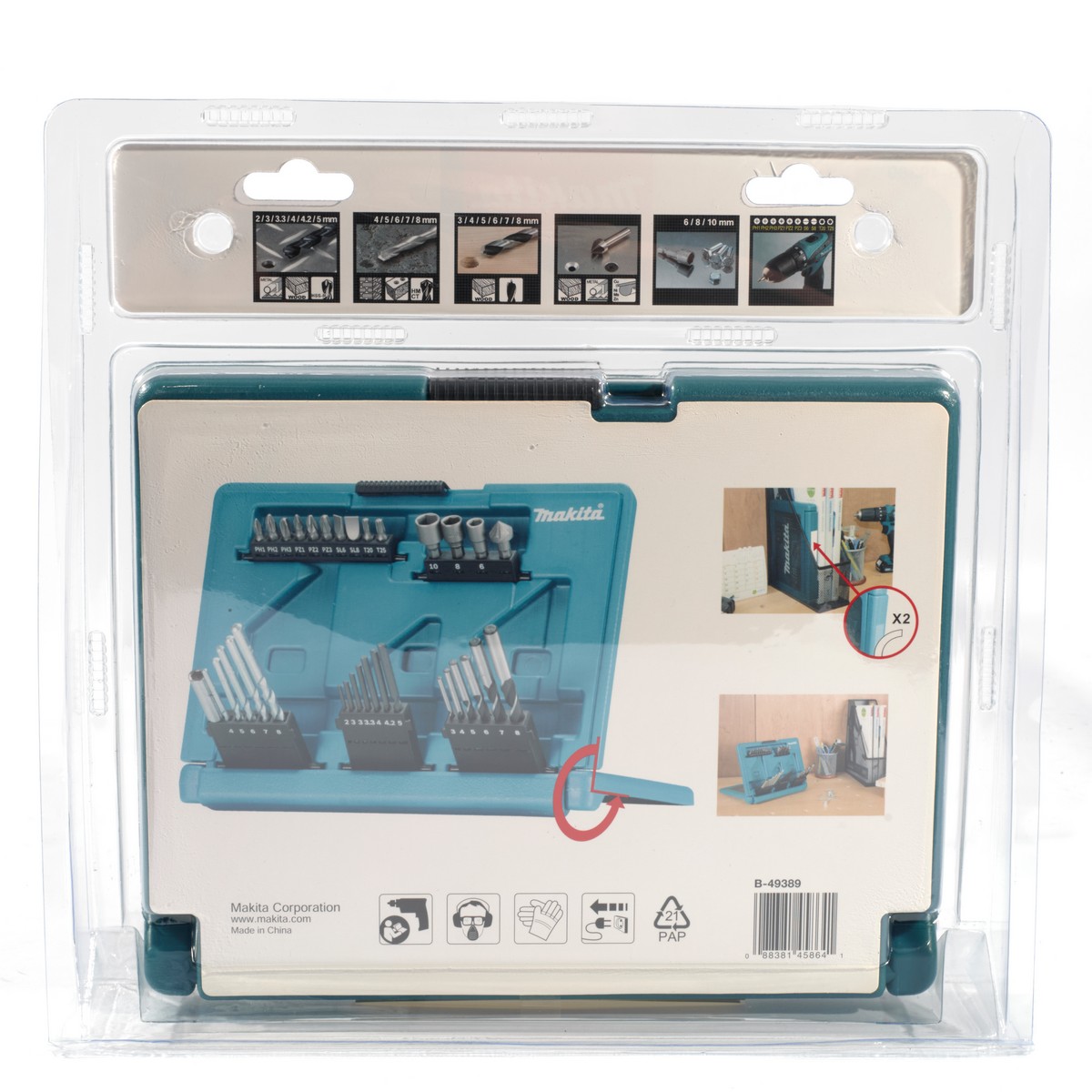 ดอกสว่านเหล็ก/ไม้/ปูน,ไขควง 33PCS MAKITA รุ่น B-49389 รูปที่ 3