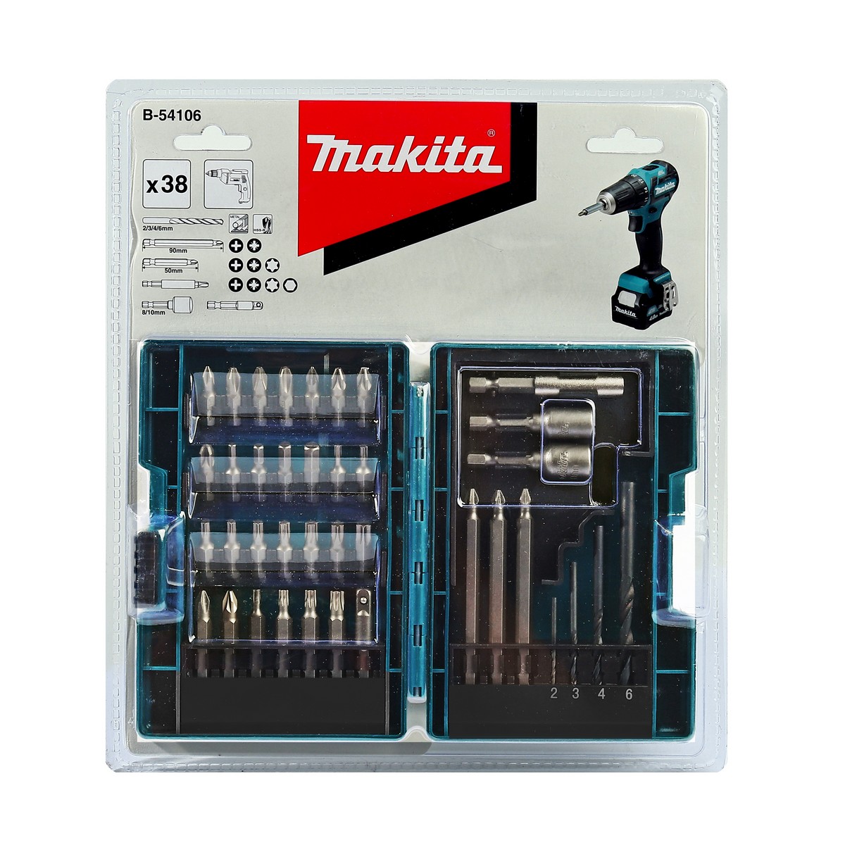 ชุดดอกไขควง 38 ชิ้น/ชุด + กล่อง MAKITA รุ่น B-54106 ราคา ฿846.66