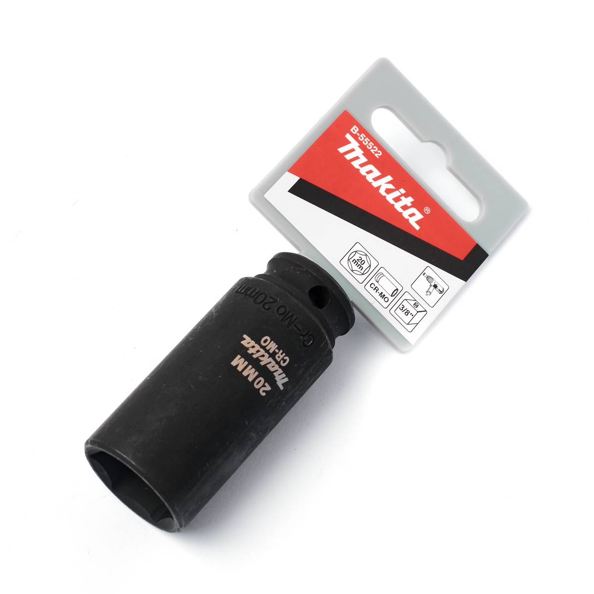 ลูกบล็อกลมยาว แกน SQ 3/8" 20X63MM MAKITA รุ่น B-55522 ราคา ฿170.98