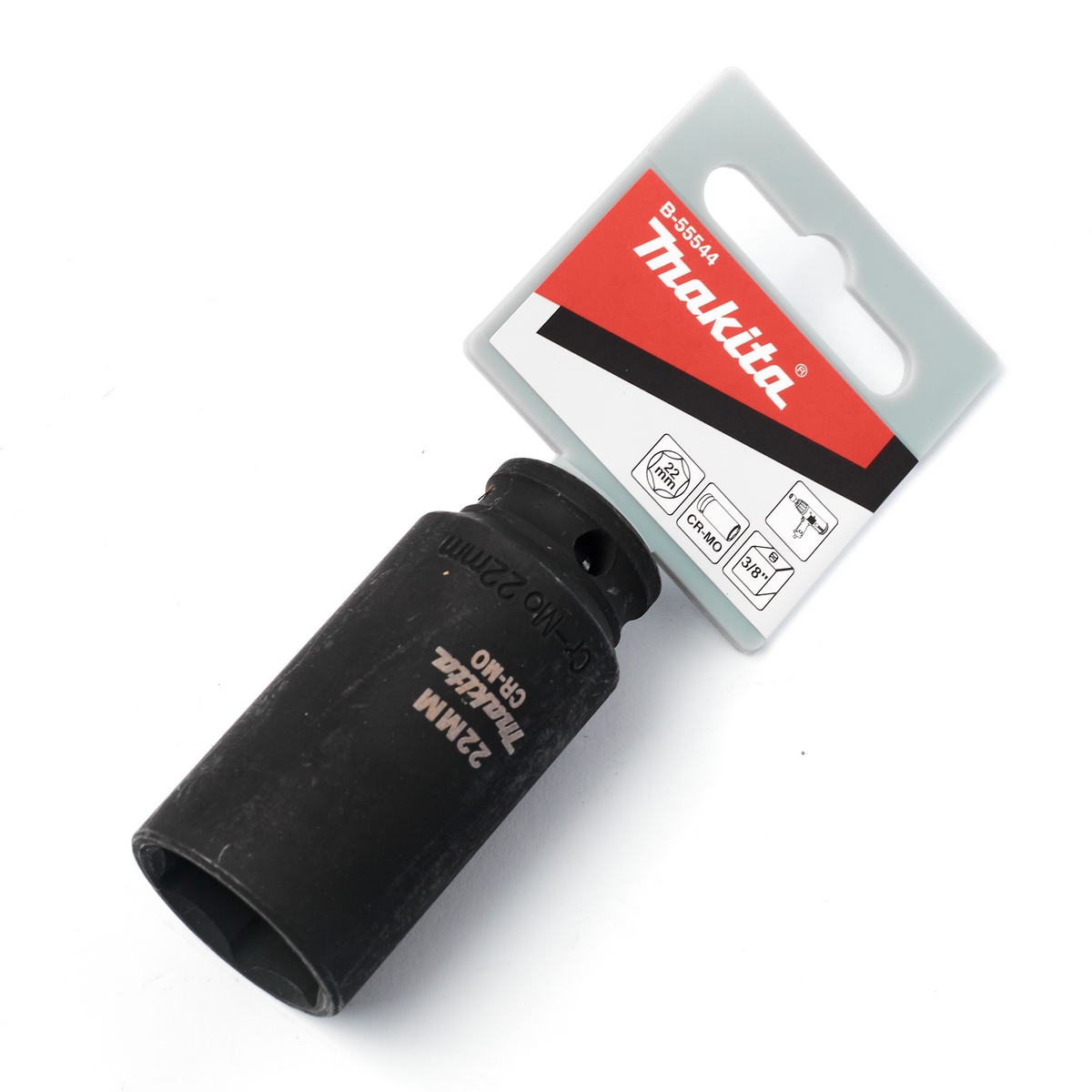ลูกบล็อกลมยาว แกน SQ 3/8" 22X63MM MAKITA รุ่น B-55544 ราคา ฿209.09