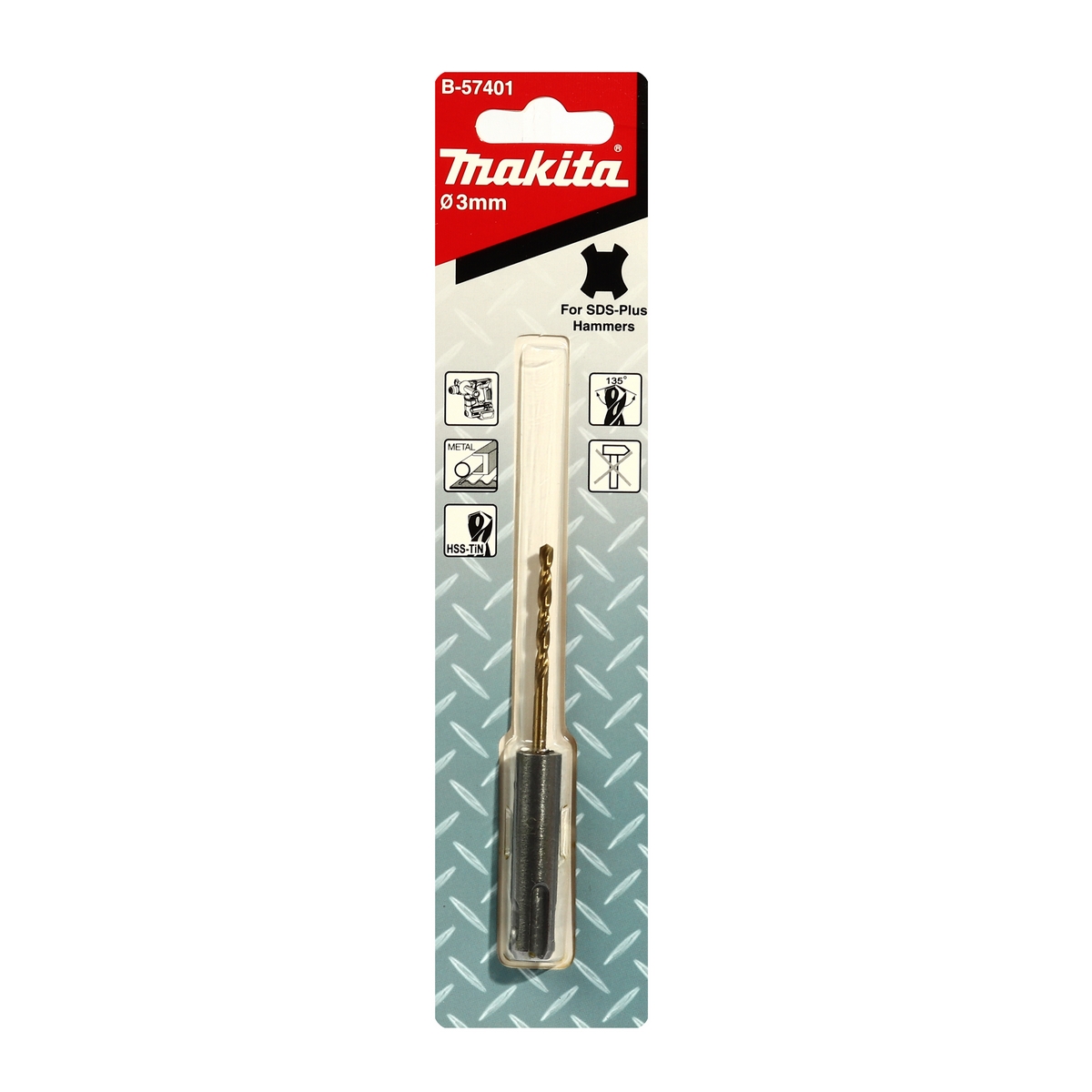 ดอกสว่านเจาะโลหะ SDS-HSS 3X90 MAKITA รุ่น B-57401 ราคา ฿82.4
