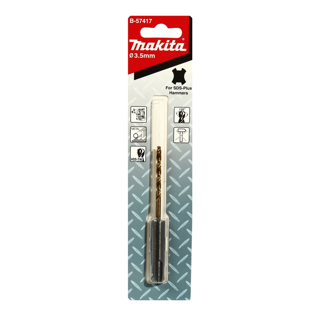 ดอกสว่านเจาะโลหะ SDS-HSS 3.5X100 MAKITA รุ่น B-57417 ราคา ฿90.64