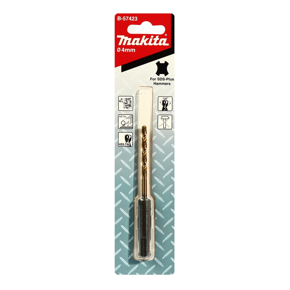 ดอกสว่านเจาะโลหะ SDS-HSS 4X105 MAKITA รุ่น B-57423 ราคา ฿98.88