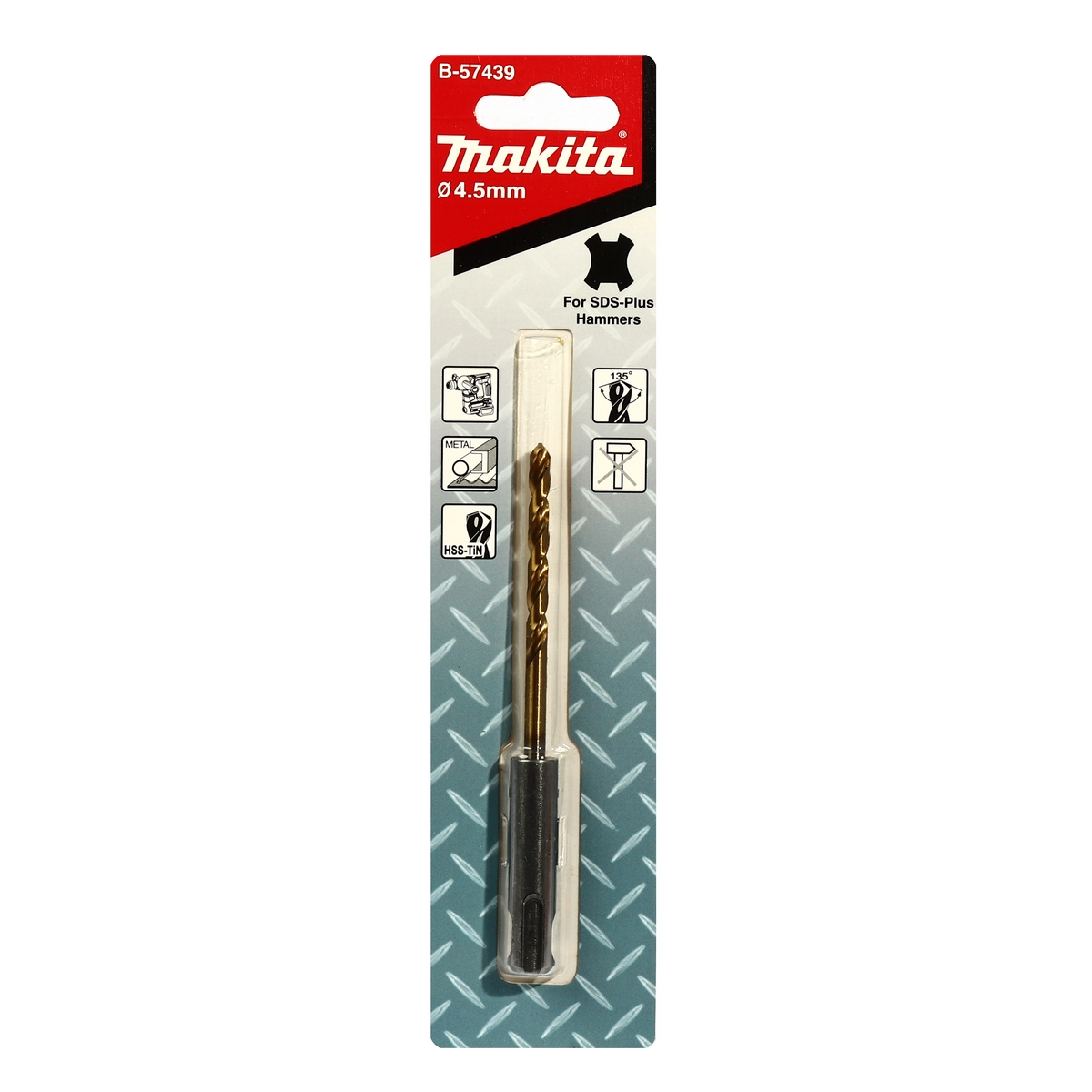 ดอกสว่านเจาะโลหะ SDS-HSS 4.5X110 MAKITA รุ่น B-57439 ราคา ฿106.09