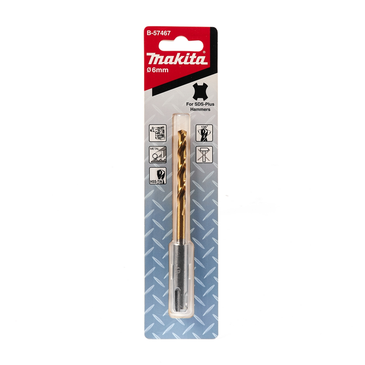ดอกสว่านเจาะโลหะ SDS-HSS 6X123 MAKITA รุ่น B-57467 ราคา ฿139.05