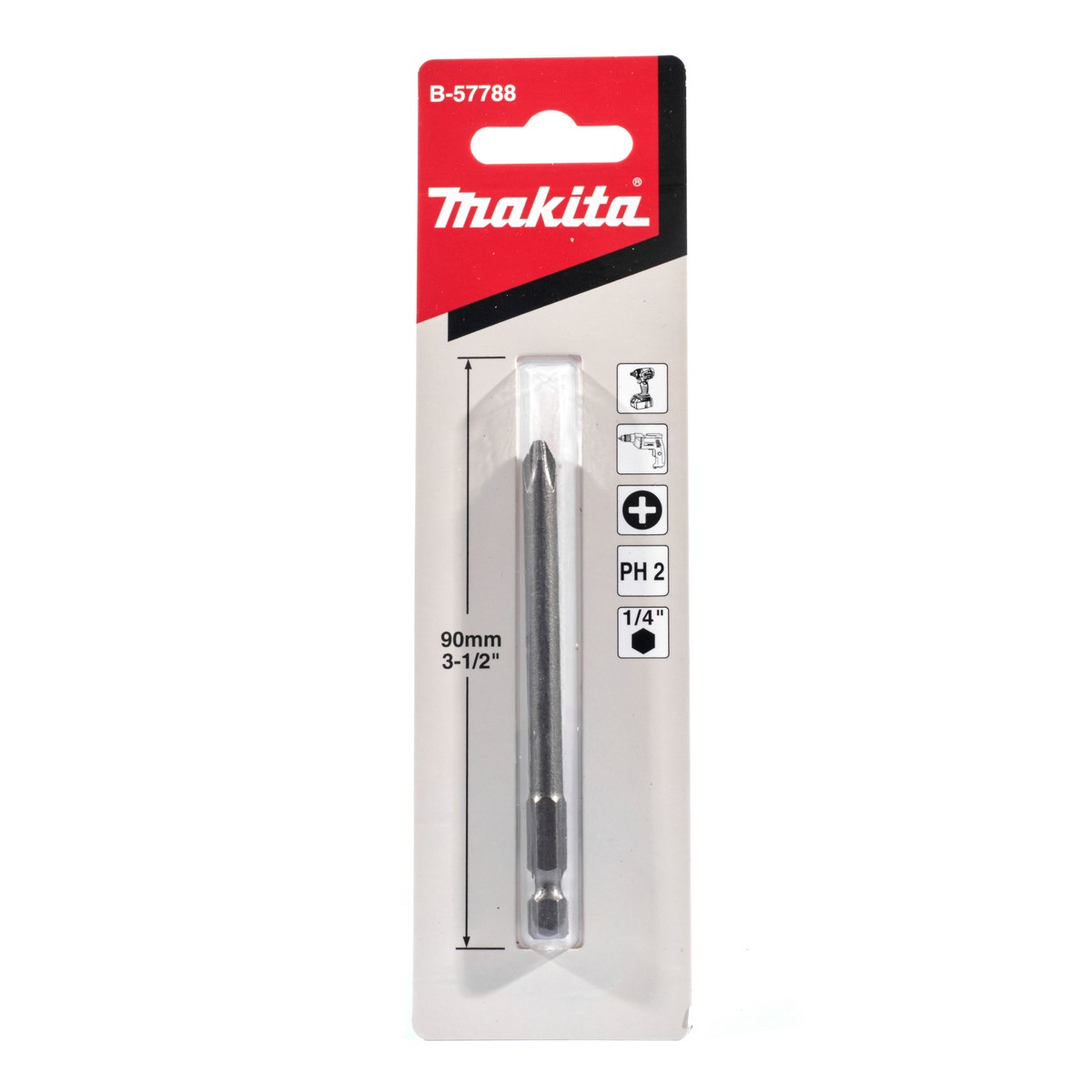 ดอกไขควง +PH-2 X 90MM (1 ดอก) MAKITA รุ่น B-57788 ราคา ฿35.02