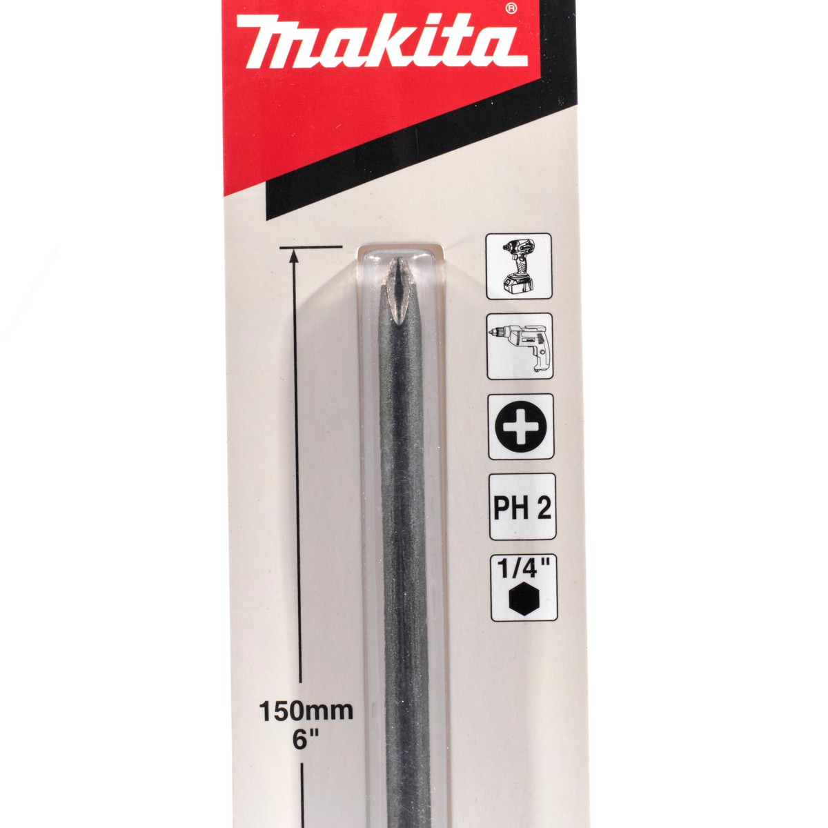 ดอกไขควง +PH-2 X 150MM (1 ดอก) MAKITA รุ่น B-57847 รูปที่ 2