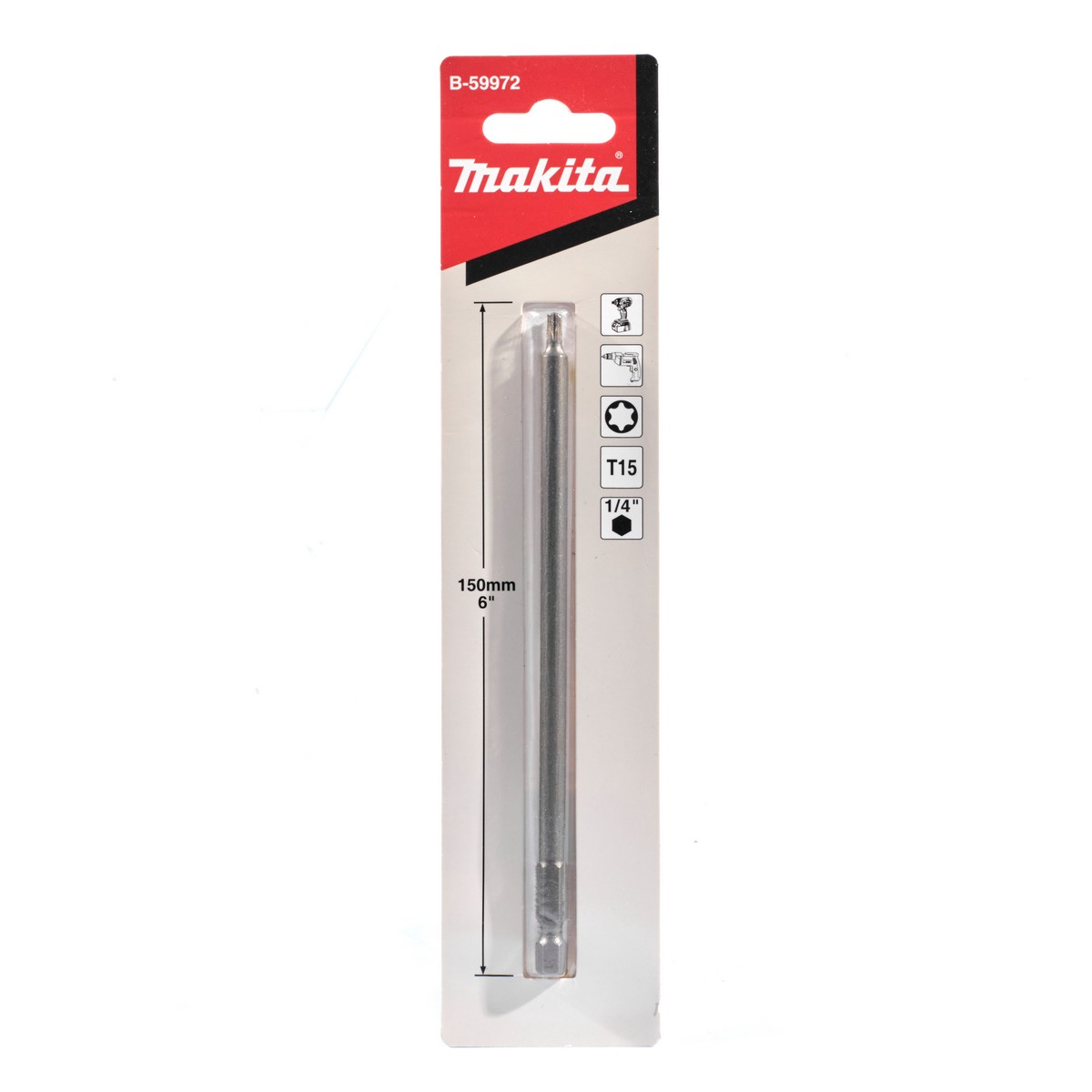 ดอกไขควง T-15 X 150MM (1 ดอก) MAKITA รุ่น B-59972 ราคา ฿56.65