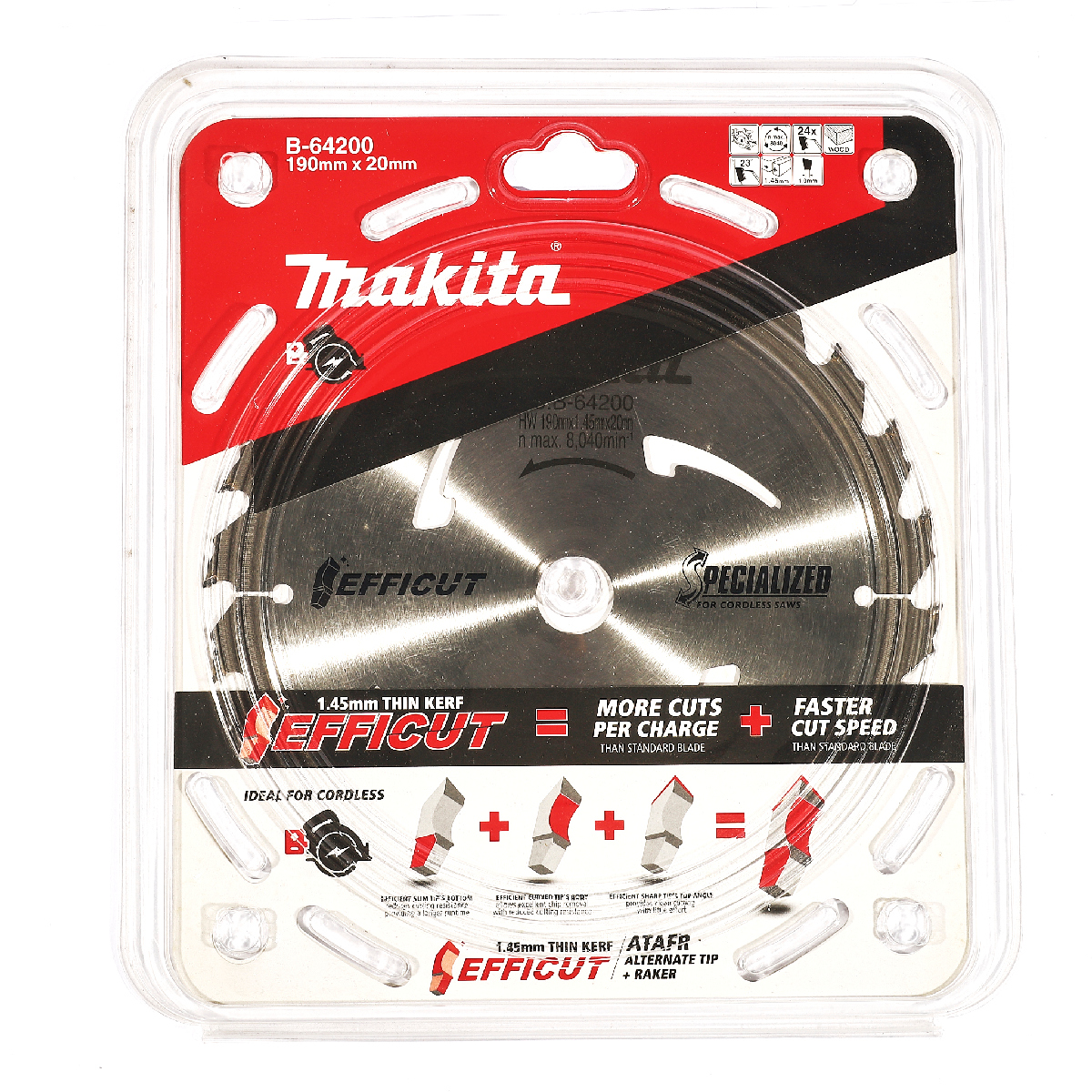 MAKITA EFFICUT ใบเลื่อยตัดไม้ 190X24T (B-64200) photo 5