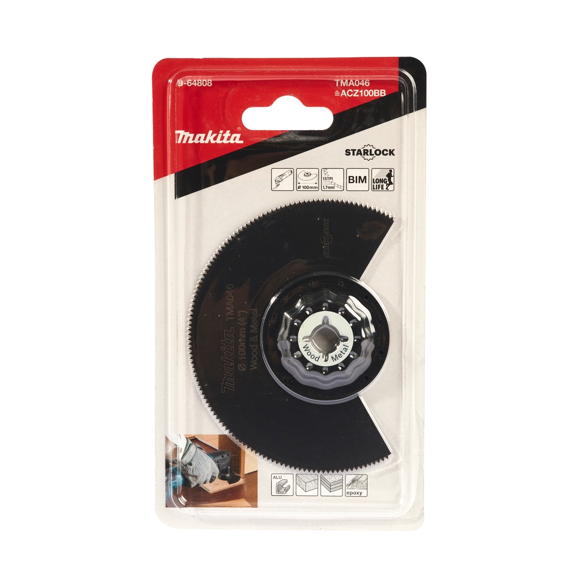 ใบเลื่อยโค้งตัดไม้ 100MM BI-M TMA046 MAKITA รุ่น B-64808 รูปที่ 2
