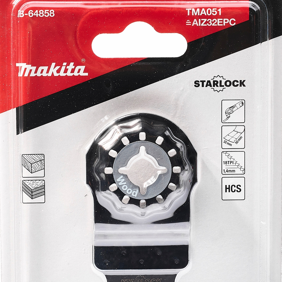 ใบตัดเหลี่ยมไม้ 32X50MM HCS MAKITA รุ่น TMA051 รูปที่ 3