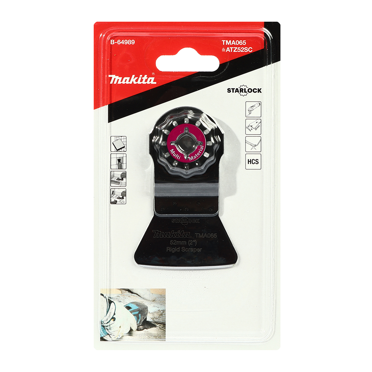 เกียงเซาะแบบแข็ง 52 X 26MM HCS TMA065 MAKITA รุ่น B-64989 ราคา ฿367.71