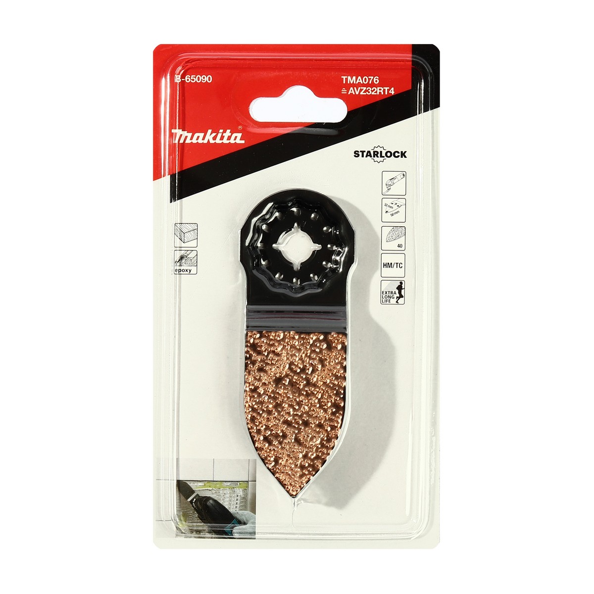 ใบคาร์ไบด์#40 แหลม 32X50MM TMA076 MAKITA รุ่น B-65090 ราคา ฿915.67