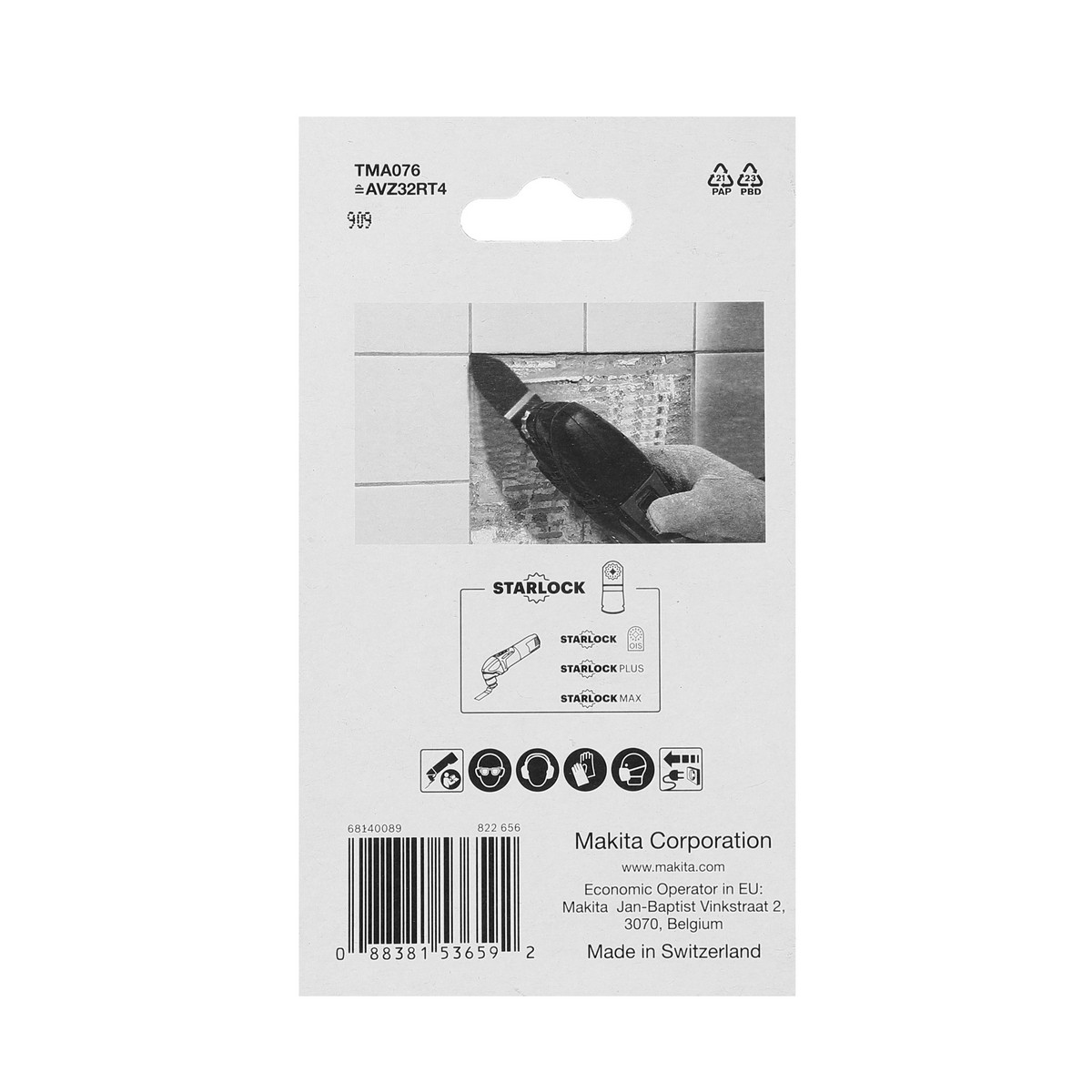 ใบคาร์ไบด์#40 แหลม 32X50MM TMA076 MAKITA รุ่น B-65090 รูปที่ 3