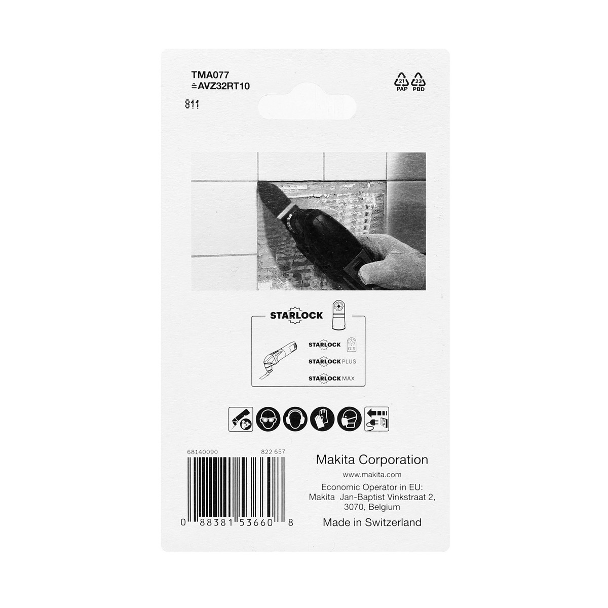 ใบคาร์ไบด์#100 แหลม 32X50MM TMA077 MAKITA รุ่น B-65109 รูปที่ 3