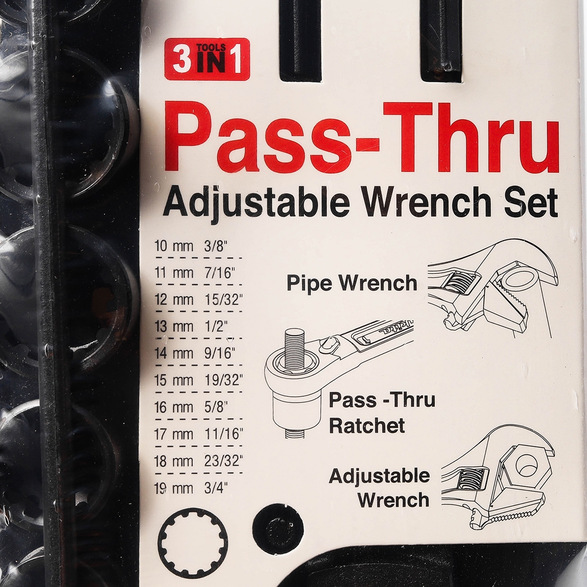 ประแจเลื่อน+ชุดลูกบล็อก (11 PCS) 3 IN 1 MAKITA รุ่น B-65458 รูปที่ 3