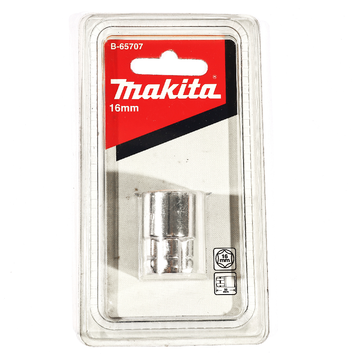 ลูกบล็อก(ทะลุ) 16MM MAKITA รุ่น B-65707 ราคา ฿78.28