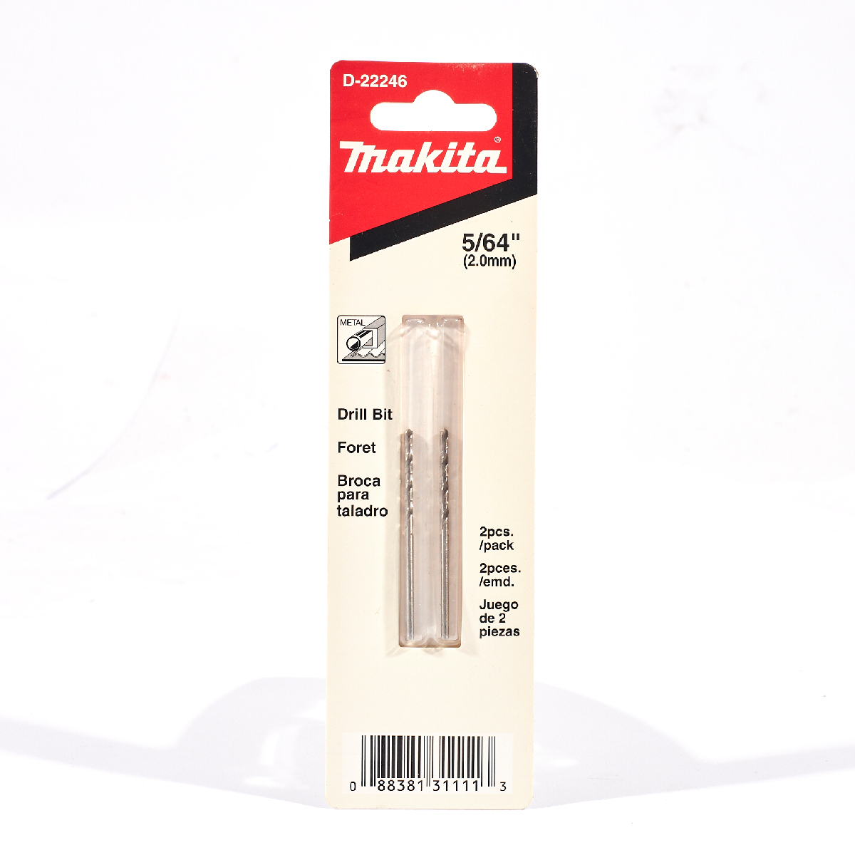 ดอกเจาะเหล็ก HSS-G 5/64" (2 ดอก) MAKITA รุ่น D-22246 ราคา ฿51.5