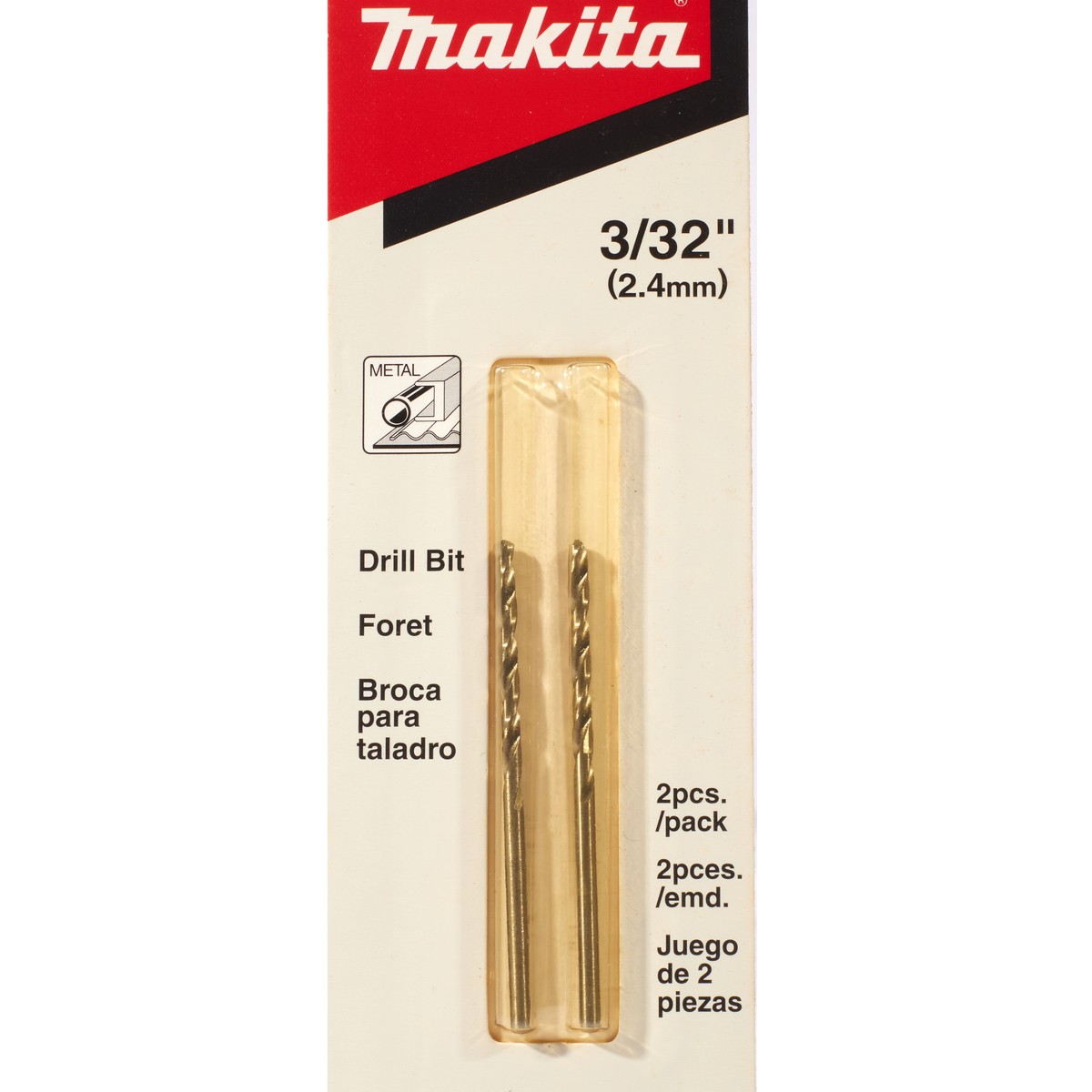 ดอกเจาะเหล็ก HSS-G 3/32" (2 ดอก) MAKITA รุ่น D-22252 รูปที่ 2