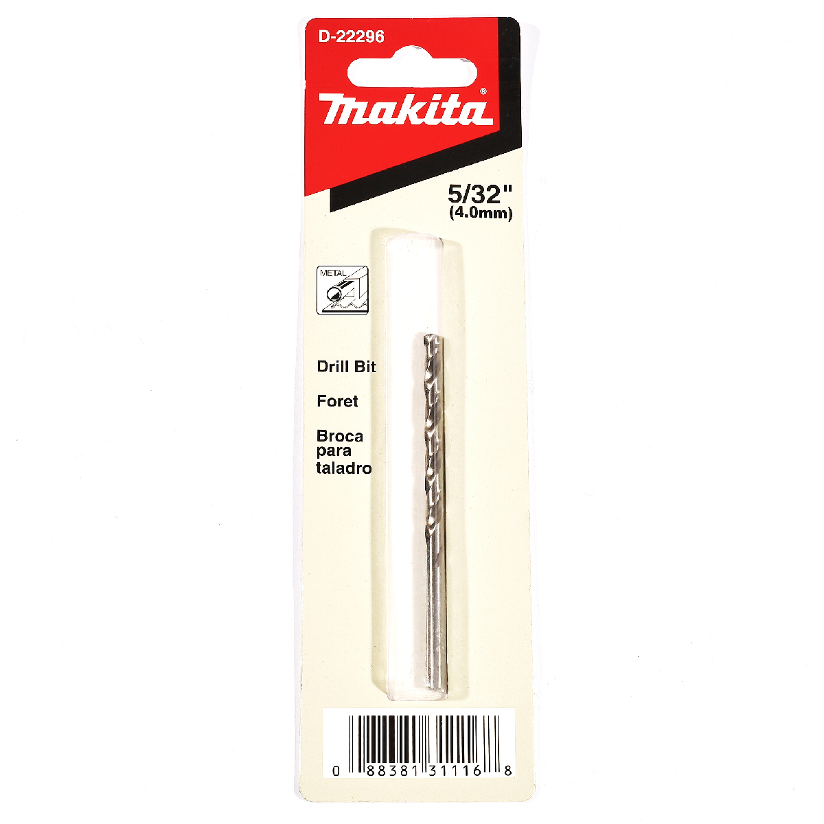 ดอกเจาะเหล็ก HSS-G 5/32" (1 ดอก) MAKITA รุ่น D-22296 ราคา ฿53.56