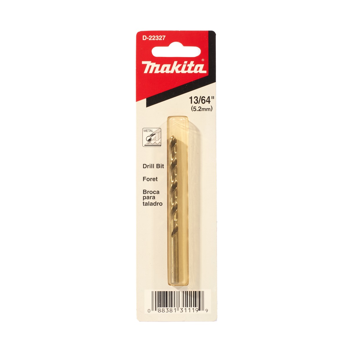 ดอกเจาะเหล็ก HSS-G 13/64"(1 ดอก) MAKITA รุ่น D-22327 ราคา ฿75.19