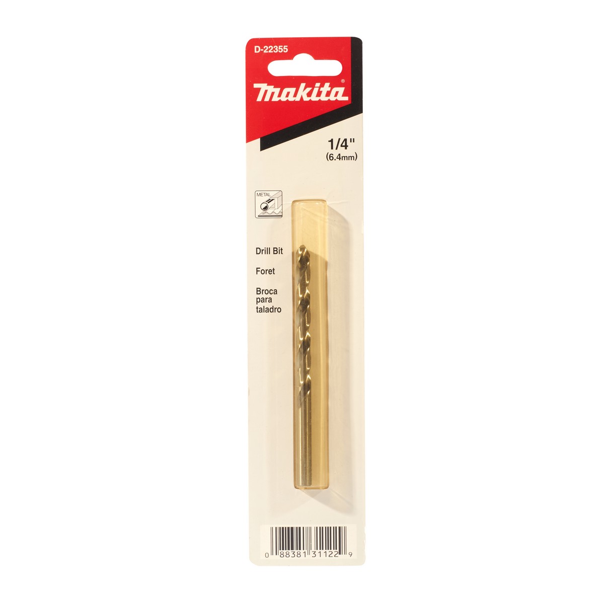 ดอกเจาะเหล็ก HSS-G 1/4" (1 ดอก) MAKITA รุ่น D-22355 ราคา ฿89.61