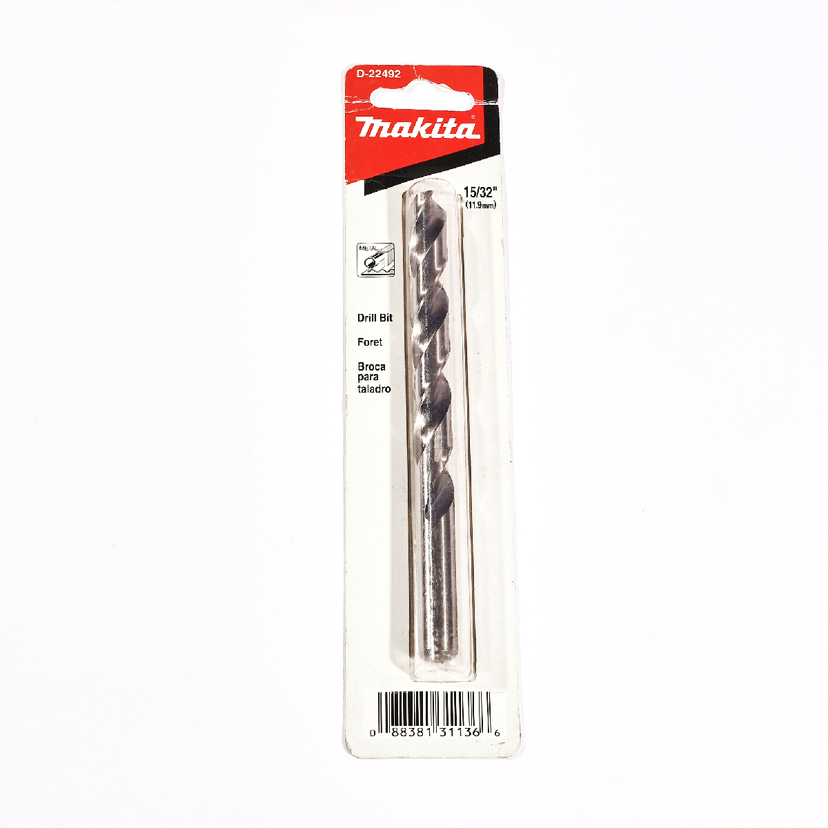 ดอกเจาะเหล็ก HSS-G 15/32"(1 ดอก) MAKITA รุ่น D-22492 ราคา ฿270.89