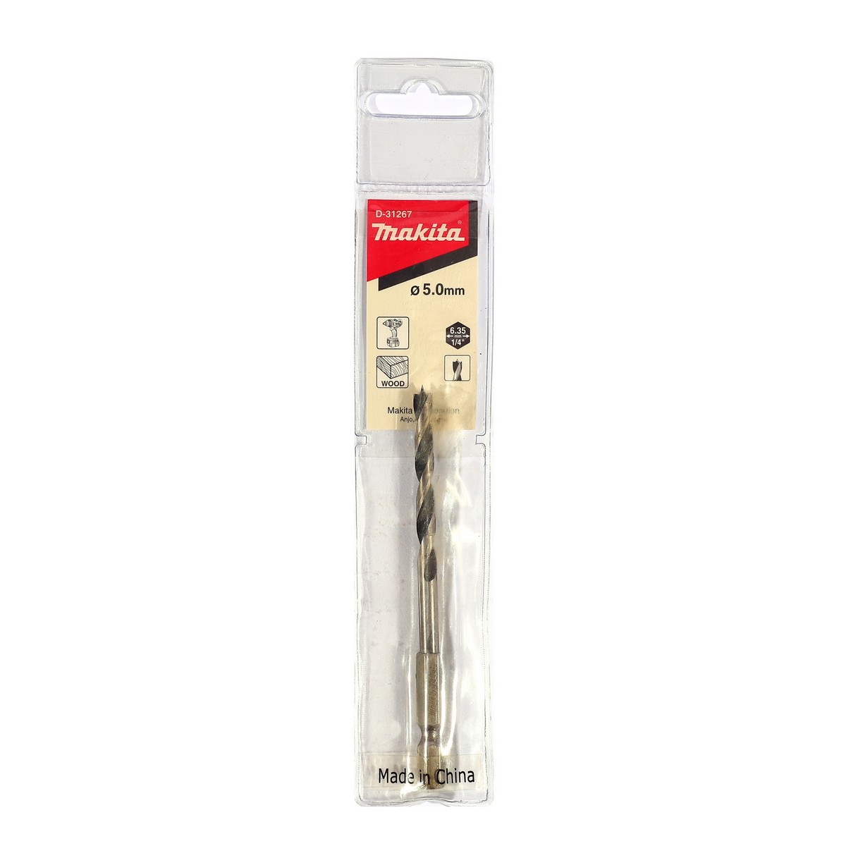 ดอกเจาะไม้ก้าน 6 เหลี่ยม HEX1/4 5MM MAKITA รุ่น D-31267 รูปที่ 4