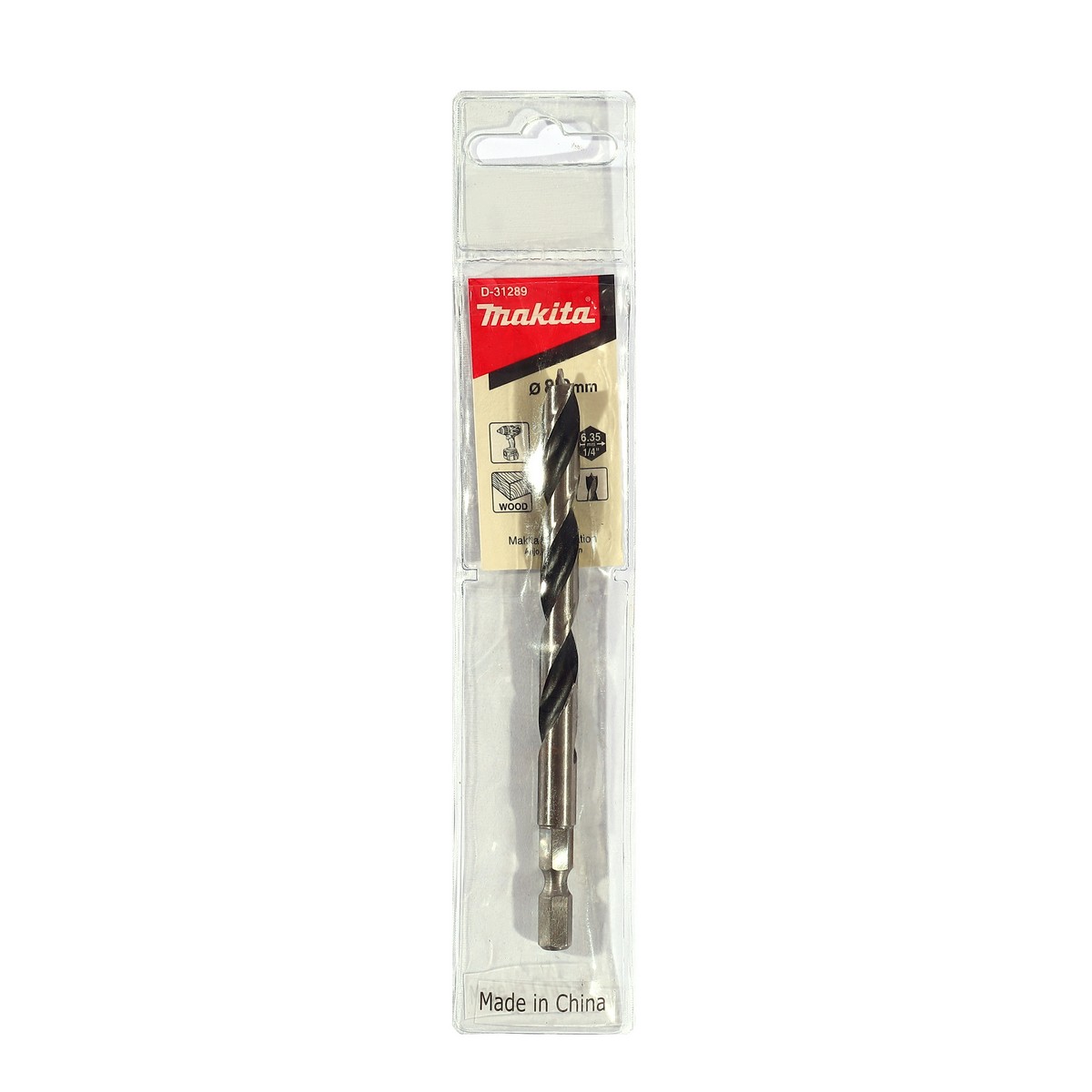ดอกเจาะไม้ก้าน 6 เหลี่ยม HEX1/4 8MM MAKITA รุ่น D-31289 รูปที่ 4
