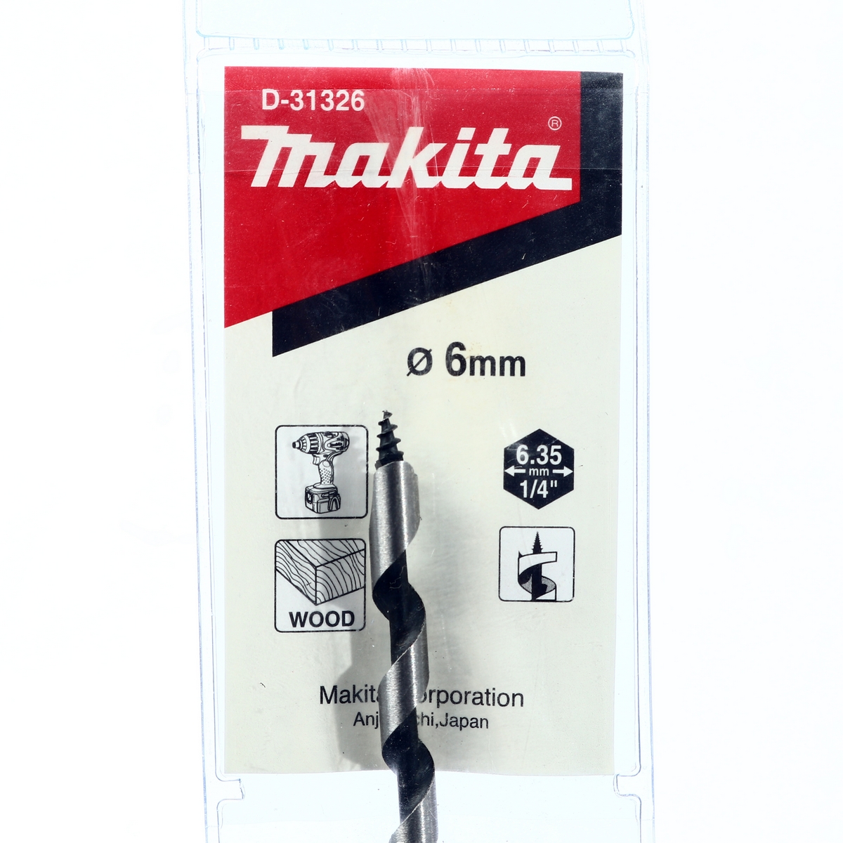ดอกเจาะไม้เกลียว AUGER 6X200 ก้าน HEX1/4" MAKITA รุ่น D-31326 รูปที่ 4