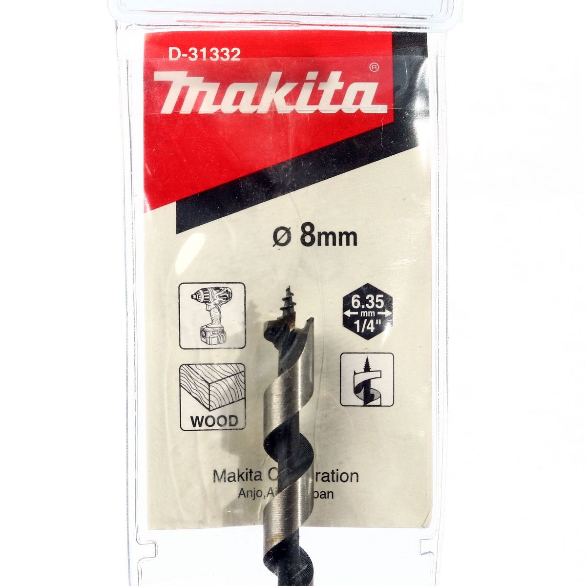 ดอกเจาะไม้เกลียว AUGER 8X200 ก้าน HEX1/4" MAKITA รุ่น D-31332 รูปที่ 4