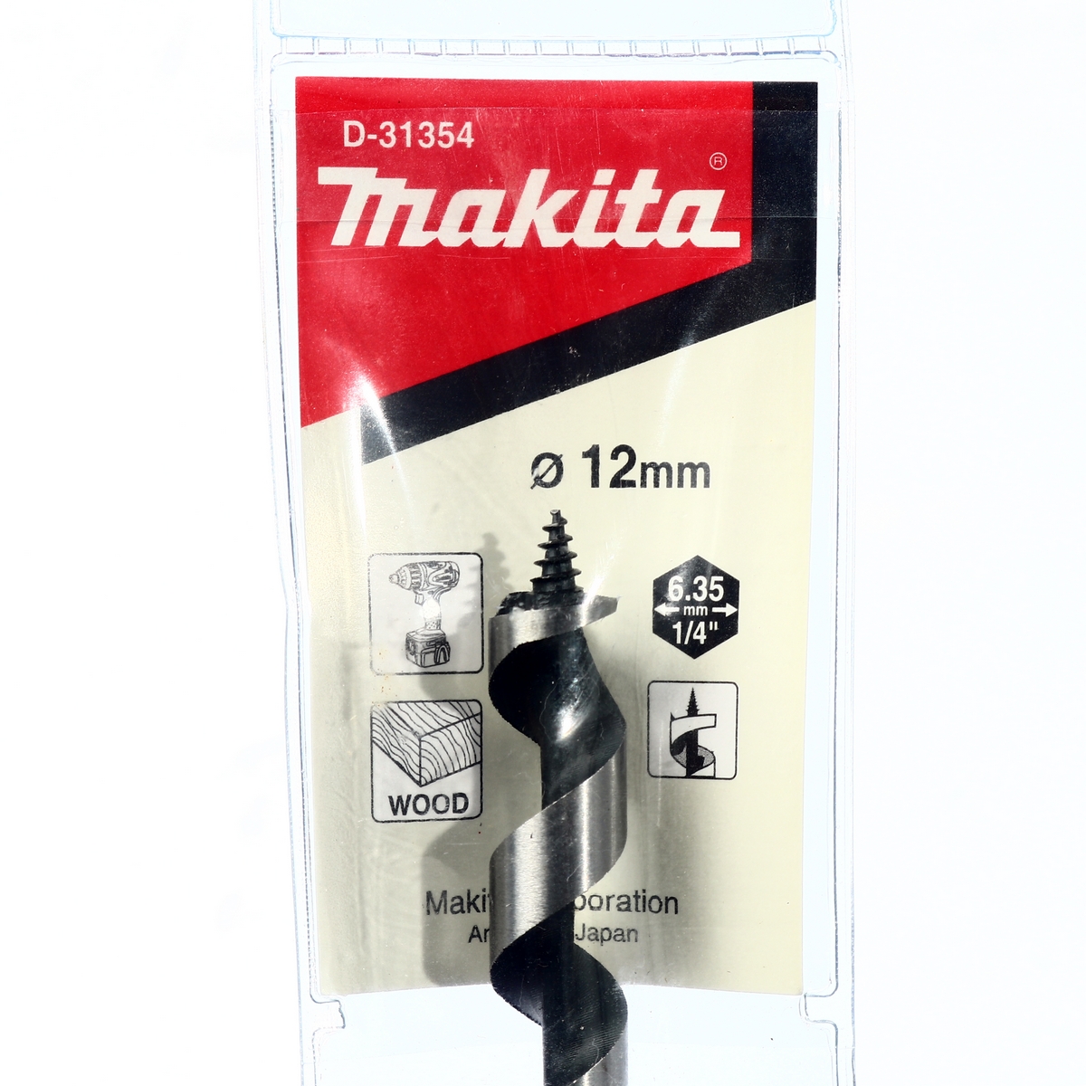 ดอกเจาะไม้เกลียว AUGER 12X200 ก้าน HEX1/4" MAKITA รุ่น D-31354 รูปที่ 4