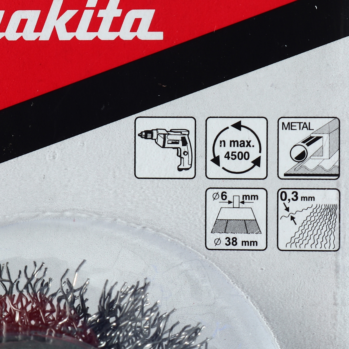 แปรงลวดถ้วยมีแกน 38 MM (TT) MAKITA รุ่น D-39908 รูปที่ 3