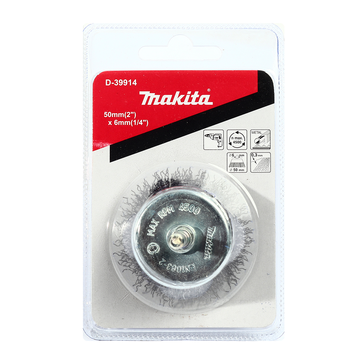 แปรงลวดถ้วยมีแกน 50 MM (TT) MAKITA รุ่น D-39914 ราคา ฿48.41