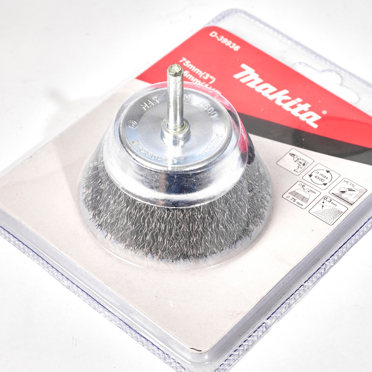 แปรงลวดถ้วยมีแกน 75 MM (TT) MAKITA รุ่น D-39936 รูปที่ 3