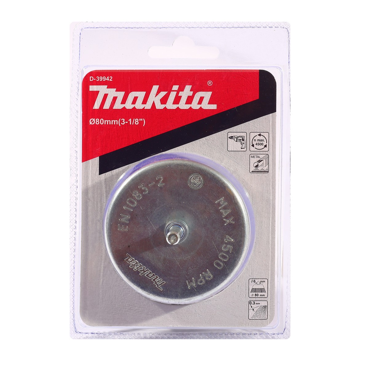 แปรงลวดถ้วยมีแกน 80 MM (TT) MAKITA รุ่น D-39942 ราคา ฿70.04