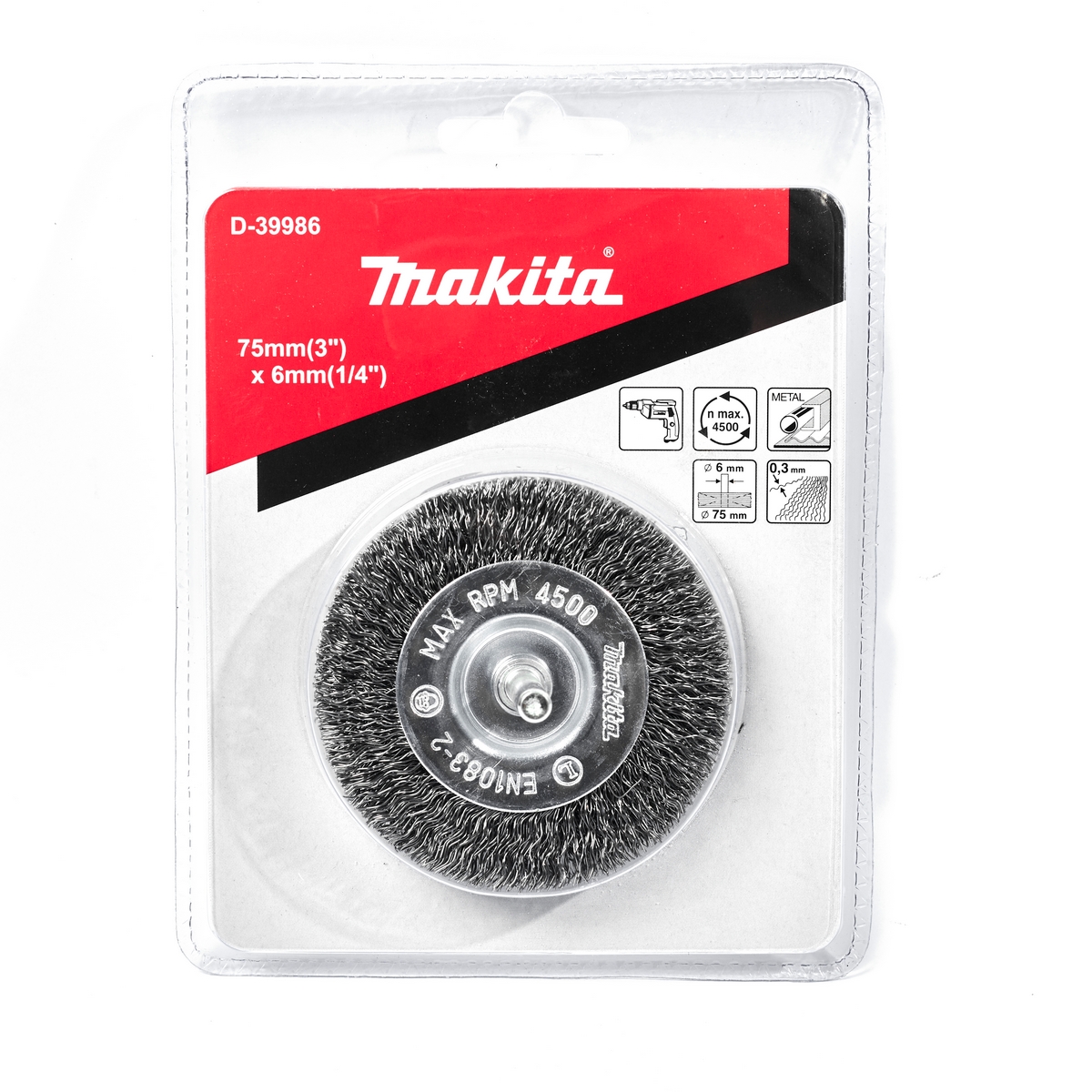 แปรงลวดล้อมีแกน 75 MM (TT) MAKITA รุ่น D-39986 ราคา ฿52.53