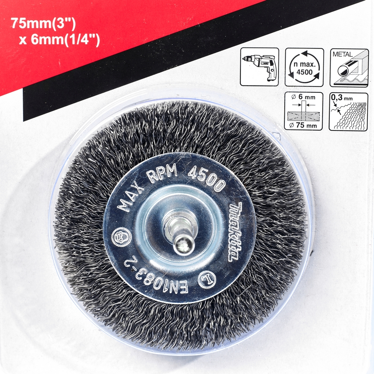 แปรงลวดล้อมีแกน 75 MM (TT) MAKITA รุ่น D-39986 รูปที่ 2