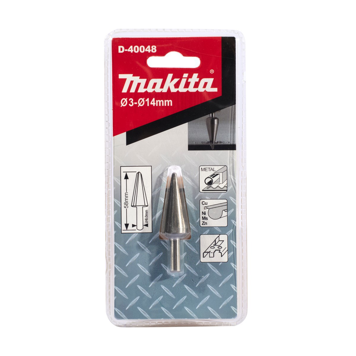 ดอกทรงกรวย ขยายรู 3-14 MM MAKITA รุ่น D-40048 ราคา ฿360.5
