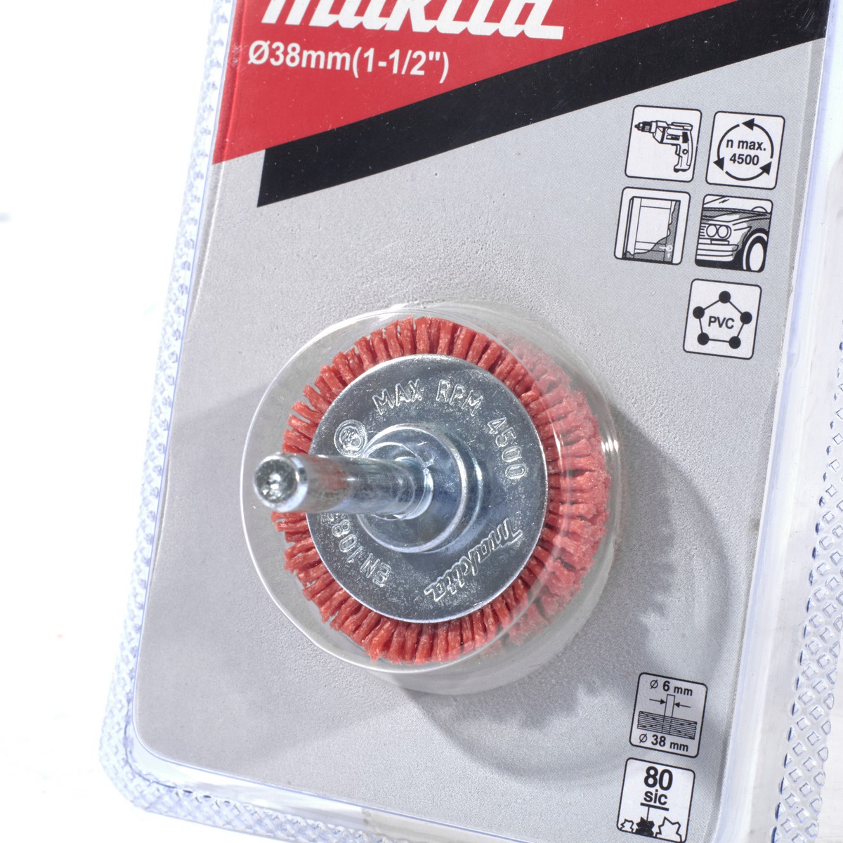 ล้อแปรงไนลอน-หยาบ(สีส้ม) 38 MM MAKITA รุ่น D-45565 รูปที่ 3