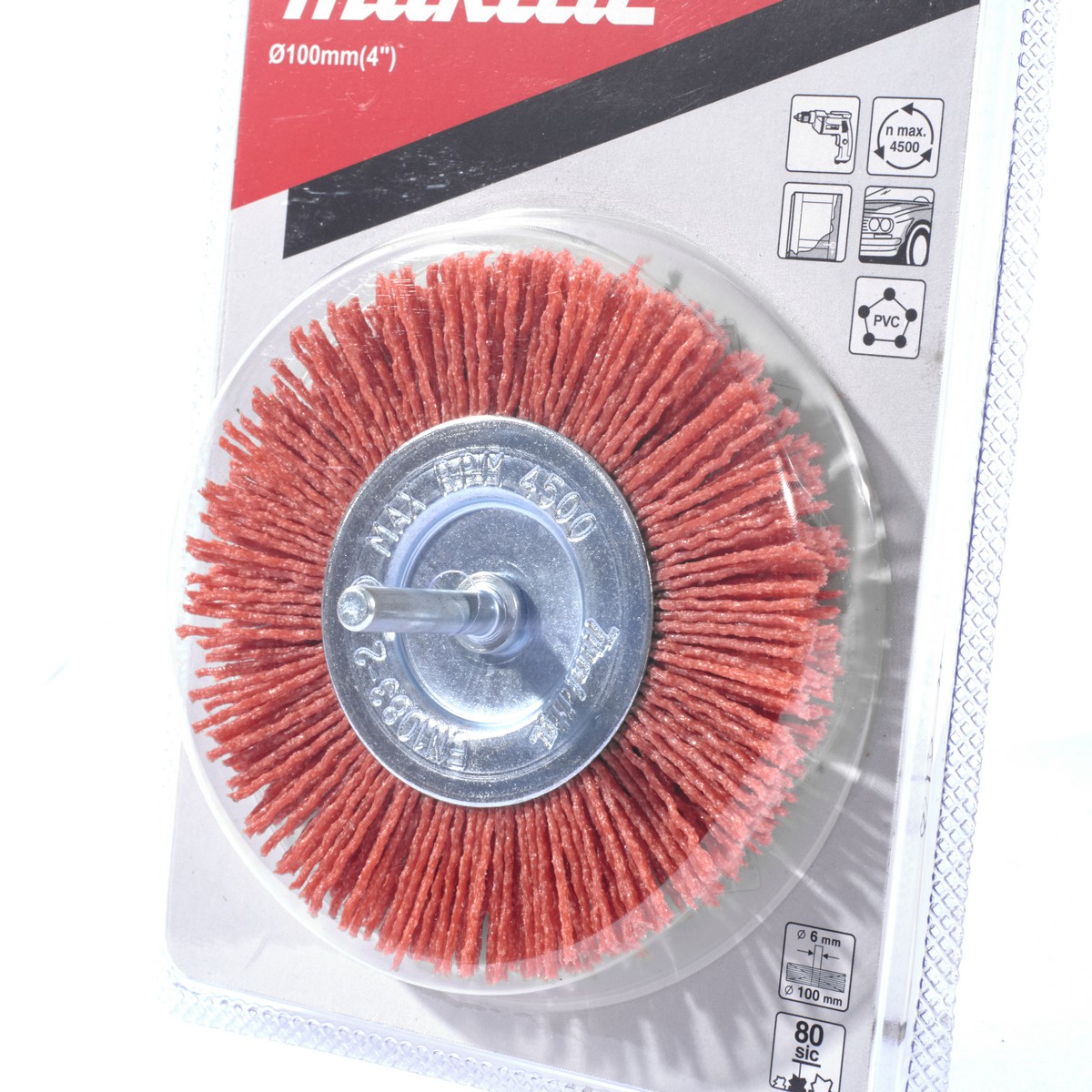 ล้อแปรงไนลอน-หยาบ(สีส้ม) 100 MM MAKITA รุ่น D-45602 รูปที่ 3