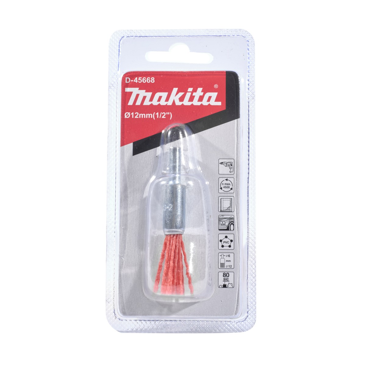 แปรงไนลอนพู่กัน-หยาบ(ส้ม) 12 MM MAKITA รุ่น D-45668 ราคา ฿59.74