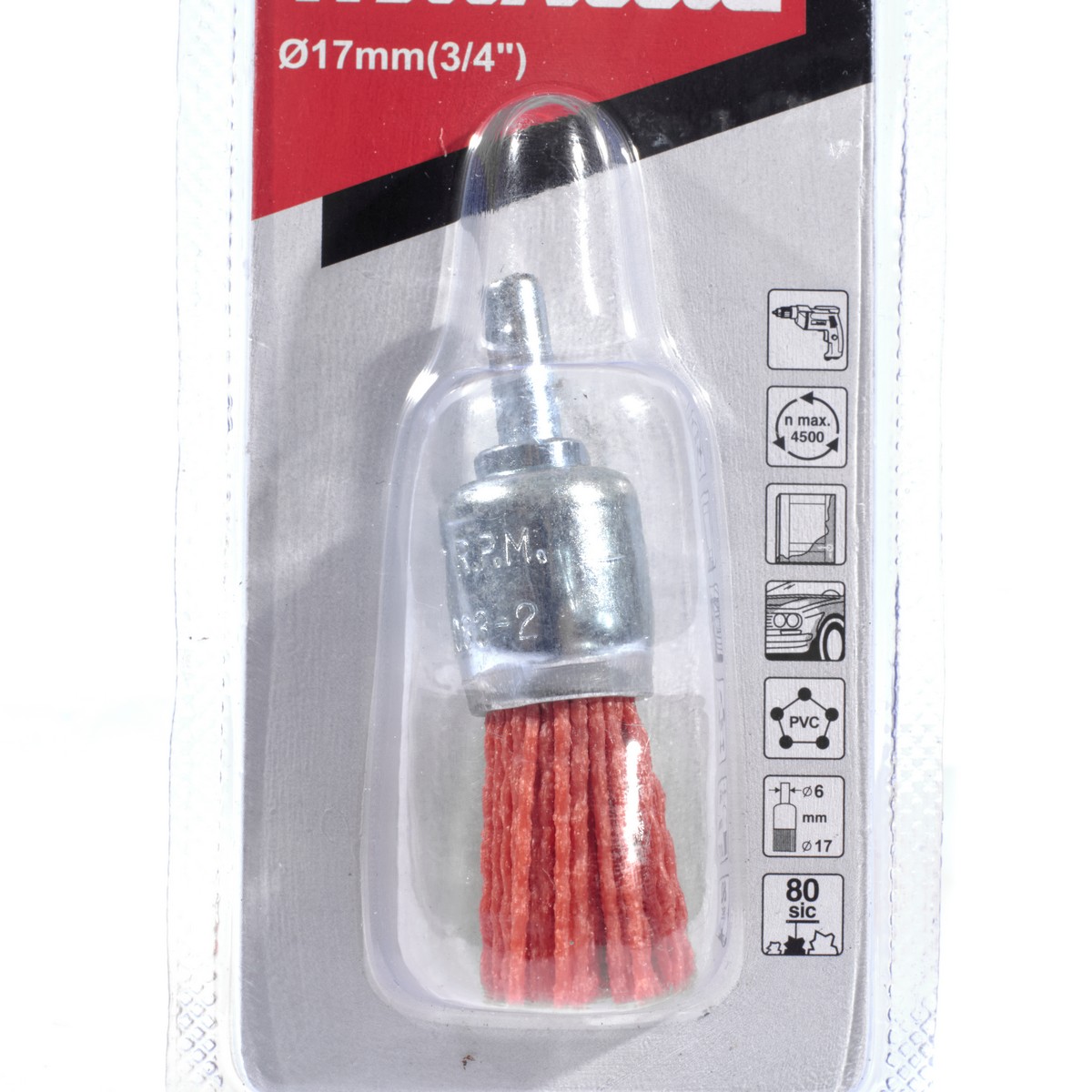 แปรงไนลอนพู่กัน-หยาบ(ส้ม) 17 MM MAKITA รุ่น D-45674 รูปที่ 2