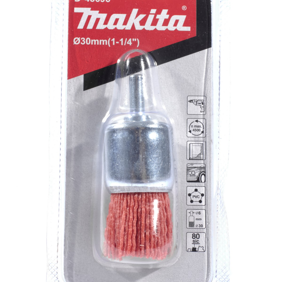แปรงไนลอนพู่กัน-หยาบ(ส้ม) 30 MM MAKITA รุ่น D-45696 รูปที่ 2
