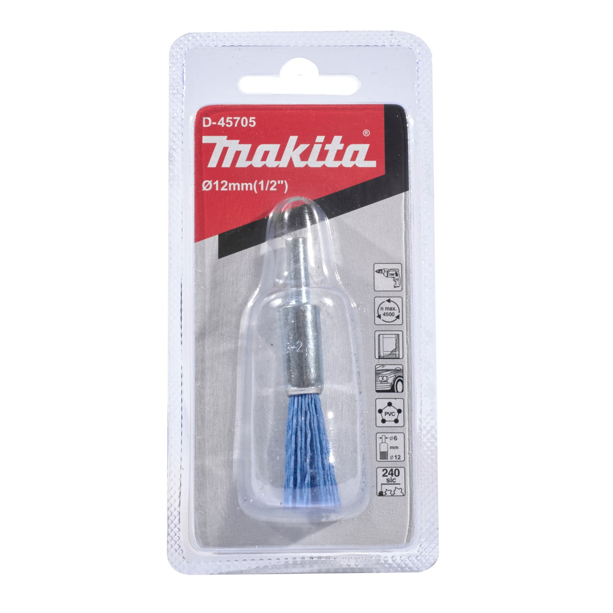 แปรงไนลอนพู่กัน-ละเอียด(ฟ้า) 12MM MAKITA รุ่น D-45705 ราคา ฿59.74
