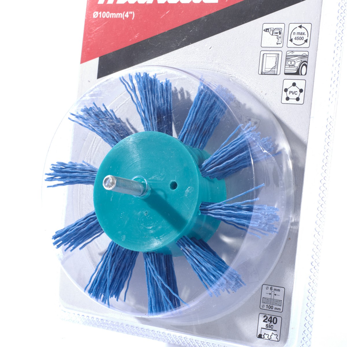 ล้อแปรงไนลอน-ละเอียด(ฟ้า) 100 MM MAKITA รุ่น D-45755 รูปที่ 3