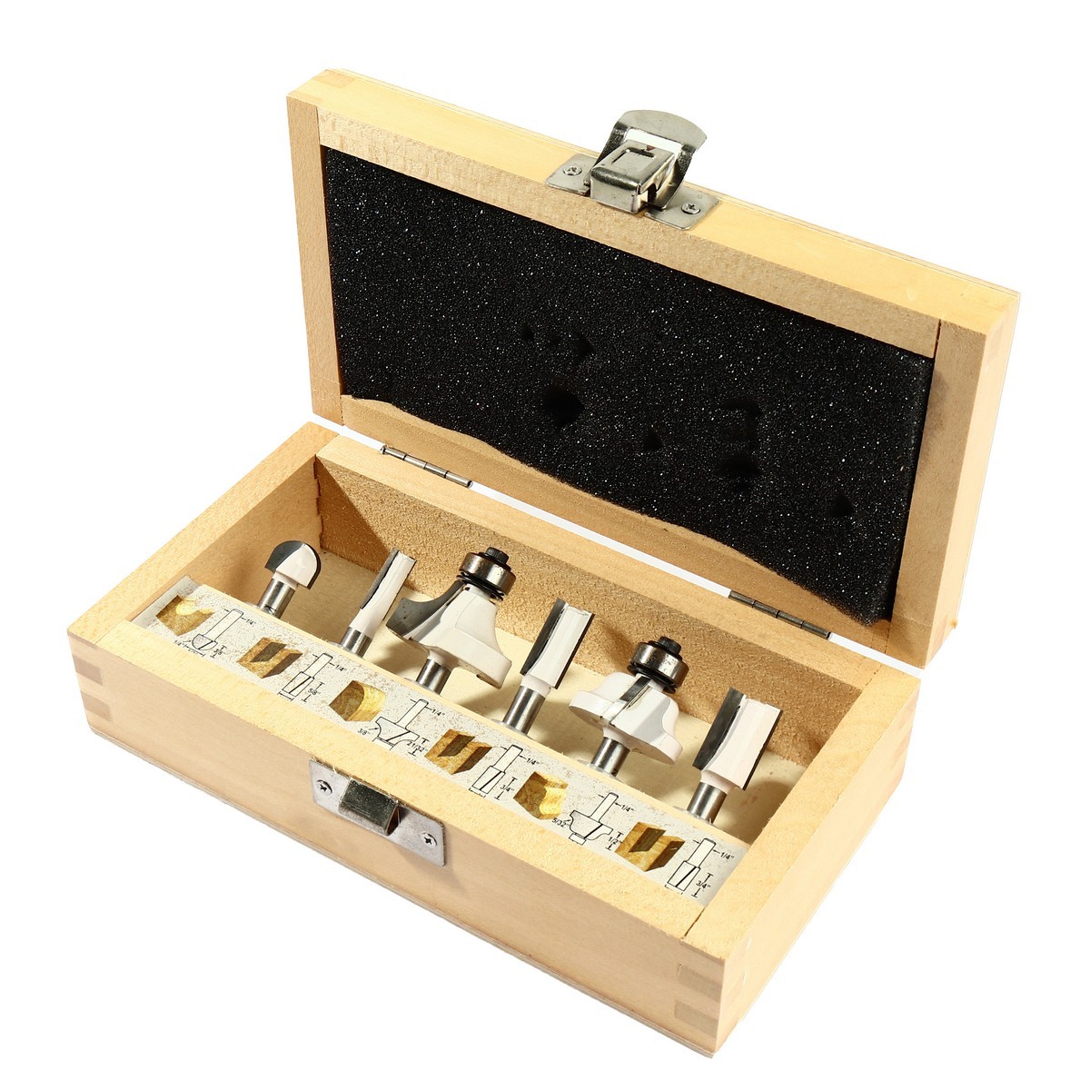 ชุดดอกเร้าเตอร์ 6 ตัว/ชุด ก้าน 1/4 MAKITA รุ่น D-53578 ราคา ฿2,570.88