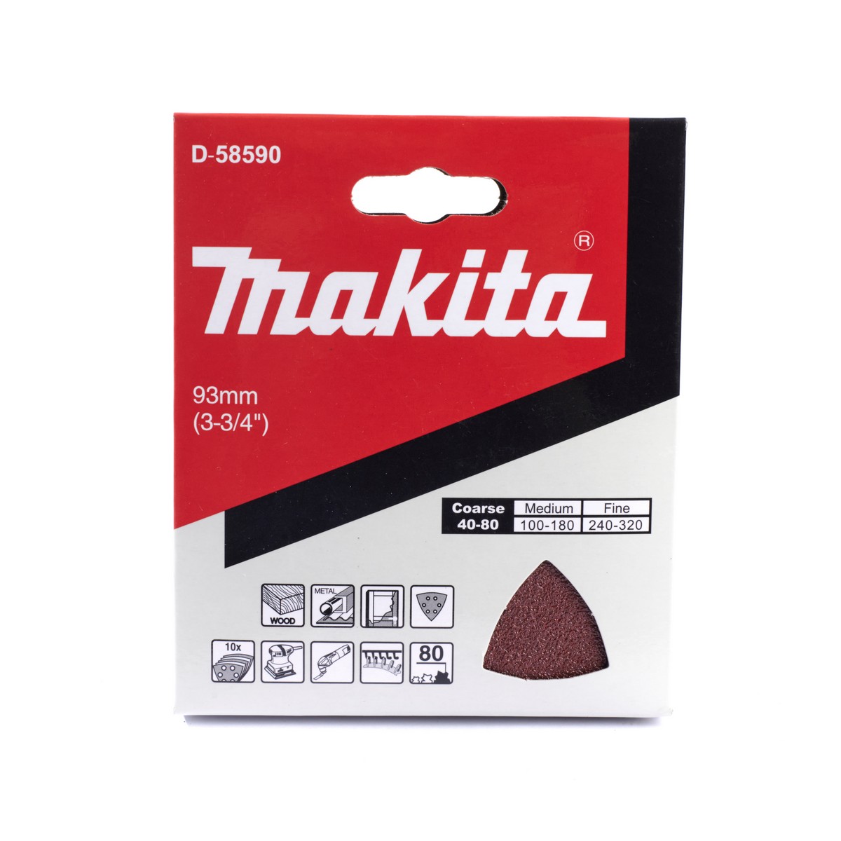 ดาว#80 10 ใบ/PAC TM3000(แดง)กระดาษทรายไม้ 2 MAKITA รุ่น D-58590 รูปที่ 5
